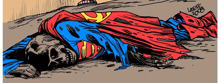 superman dead on the ground